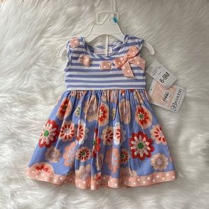 Floral & Striped Baby Girl Dress